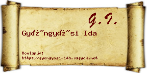Gyöngyösi Ida névjegykártya