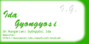 ida gyongyosi business card